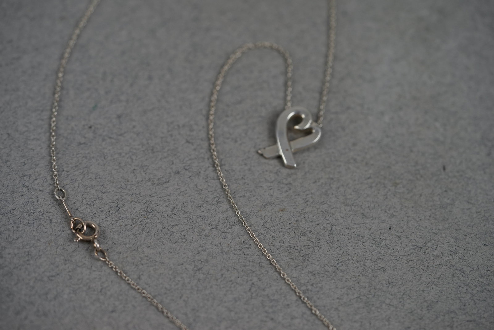 TIFFANY & CO PALOMA PICASSO LOVING HEART NECKLACE 925 STERLING SILVER - 3