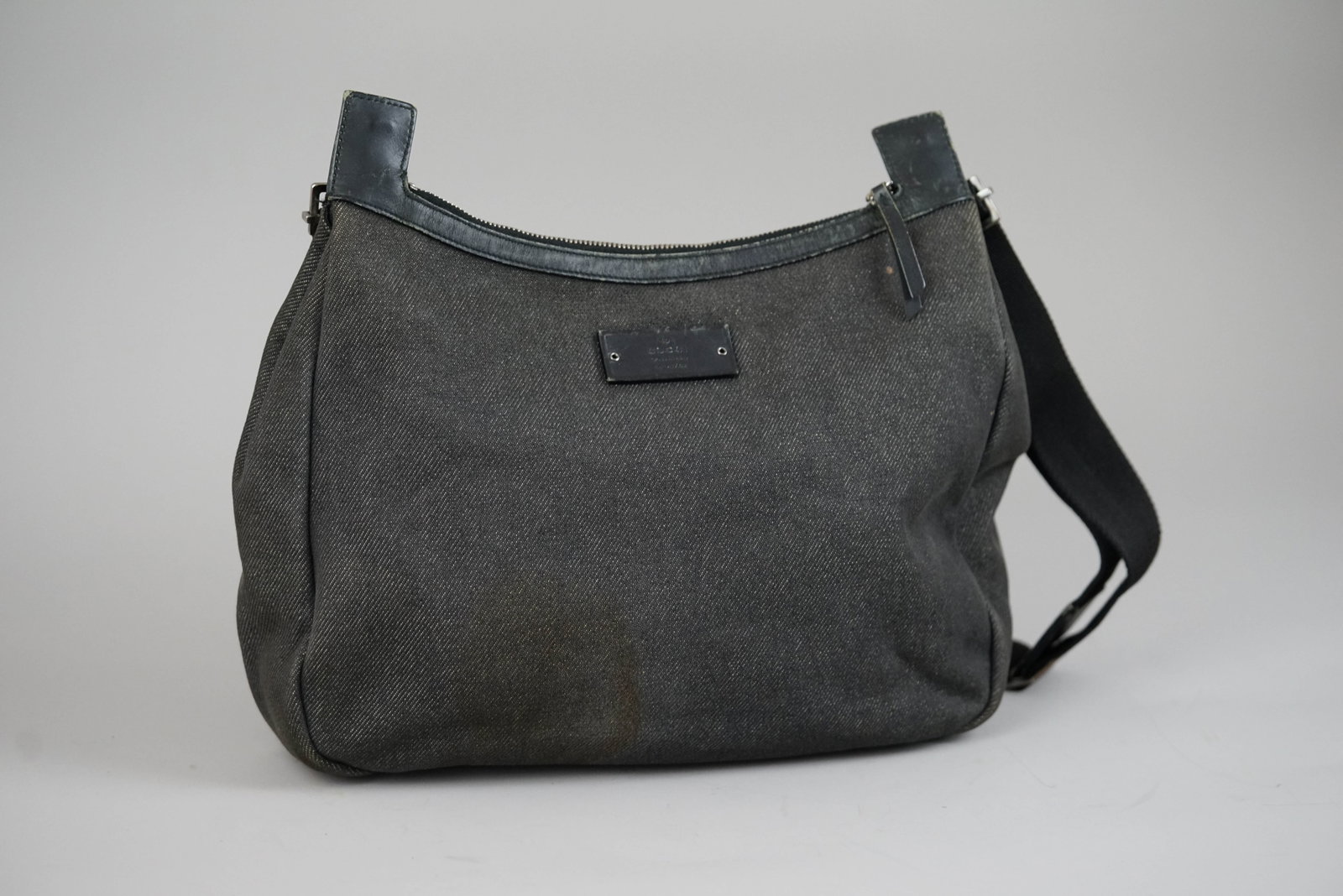 GUCCI SHOULDER BAG DENIM 002113 BLACK - 6