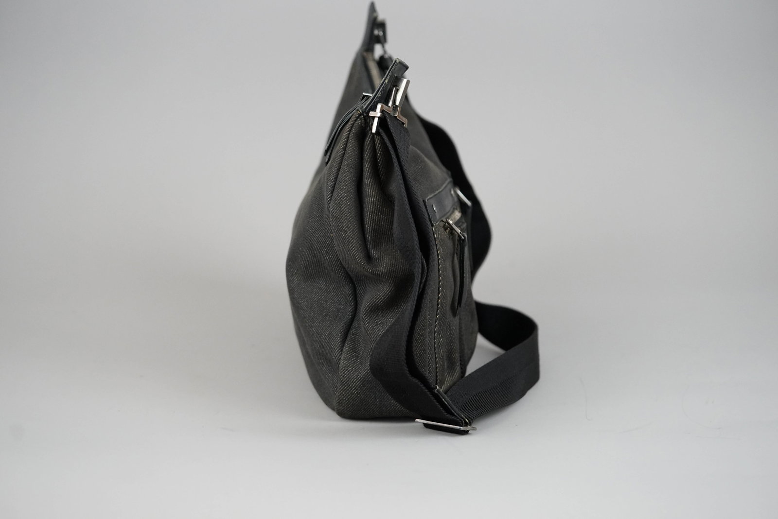 GUCCI SHOULDER BAG DENIM 002113 BLACK - 8