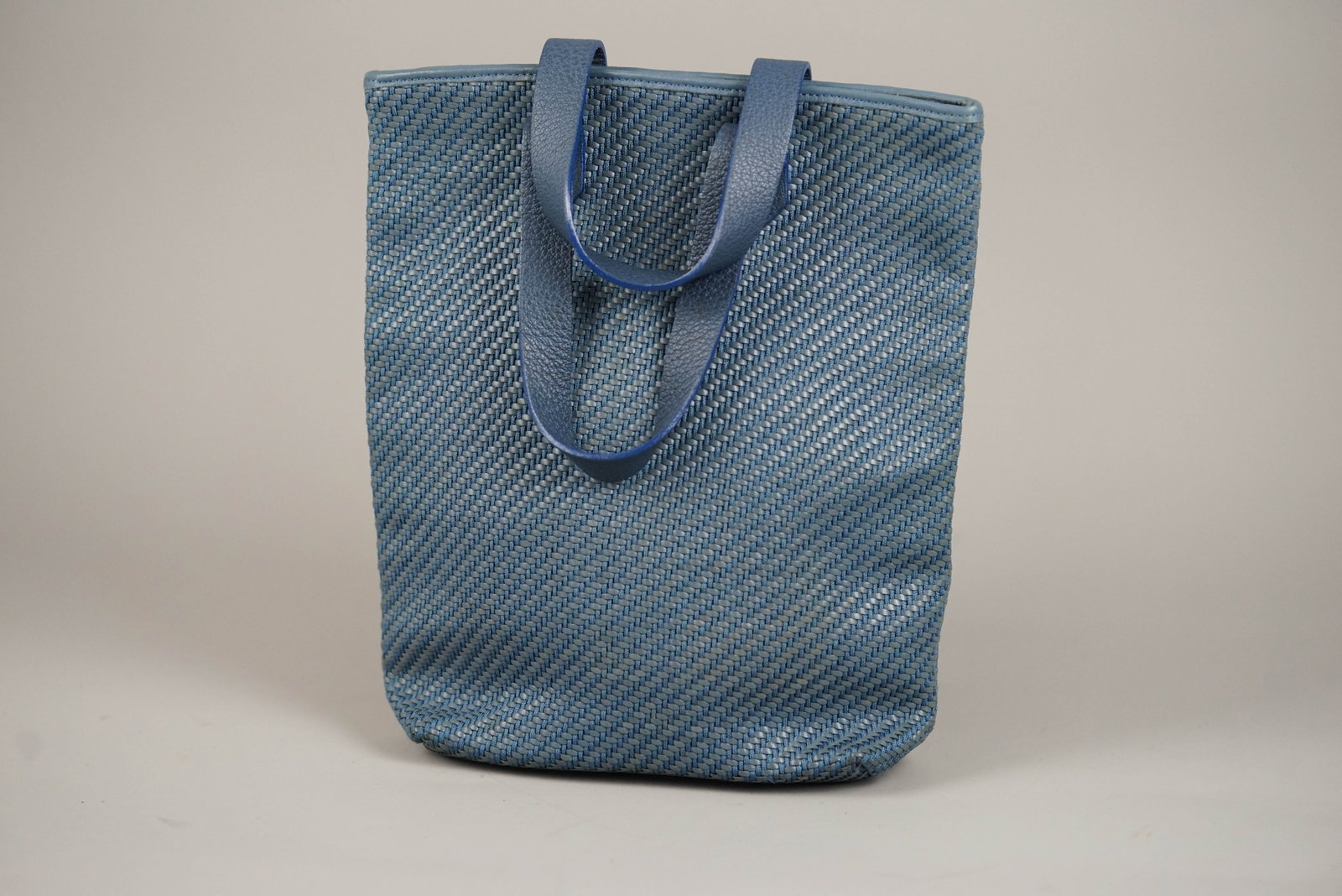 HERMES AMEDAVA DIAGO PM HANDBAG LEATHER POLYESTER BLUE - 3