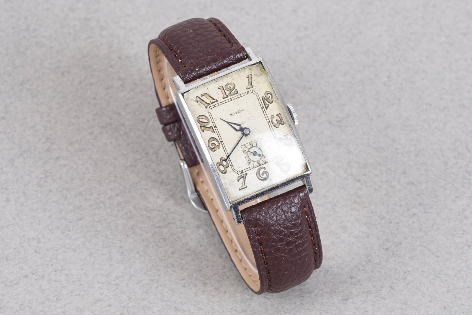 MOVADO OVERSIZE TANK STYLE WRISTWATCH - 2