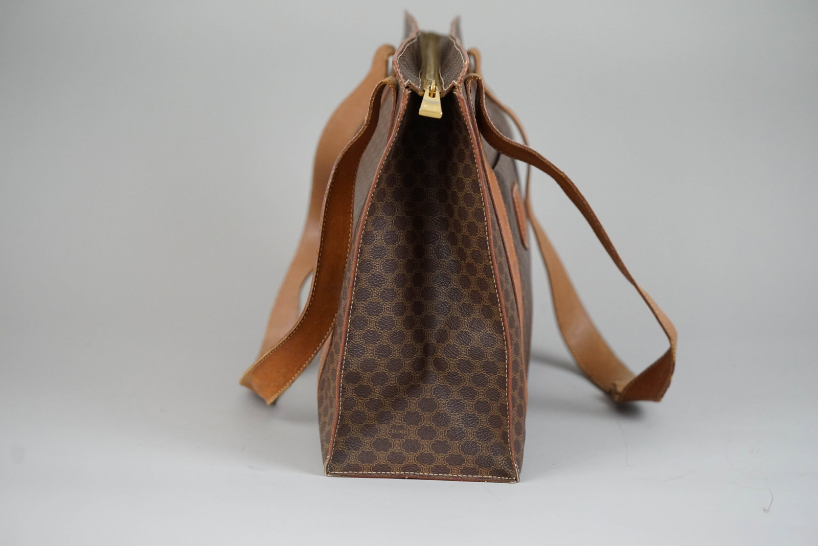 CELINE MACADAM TOTE BAG BROWN - 8