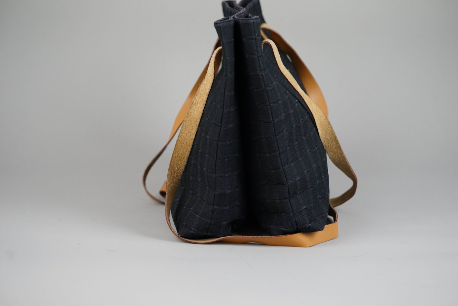 HERMES AMEDA BACA BADUPOCHE TOTE BAG CANVAS BLACK - 8