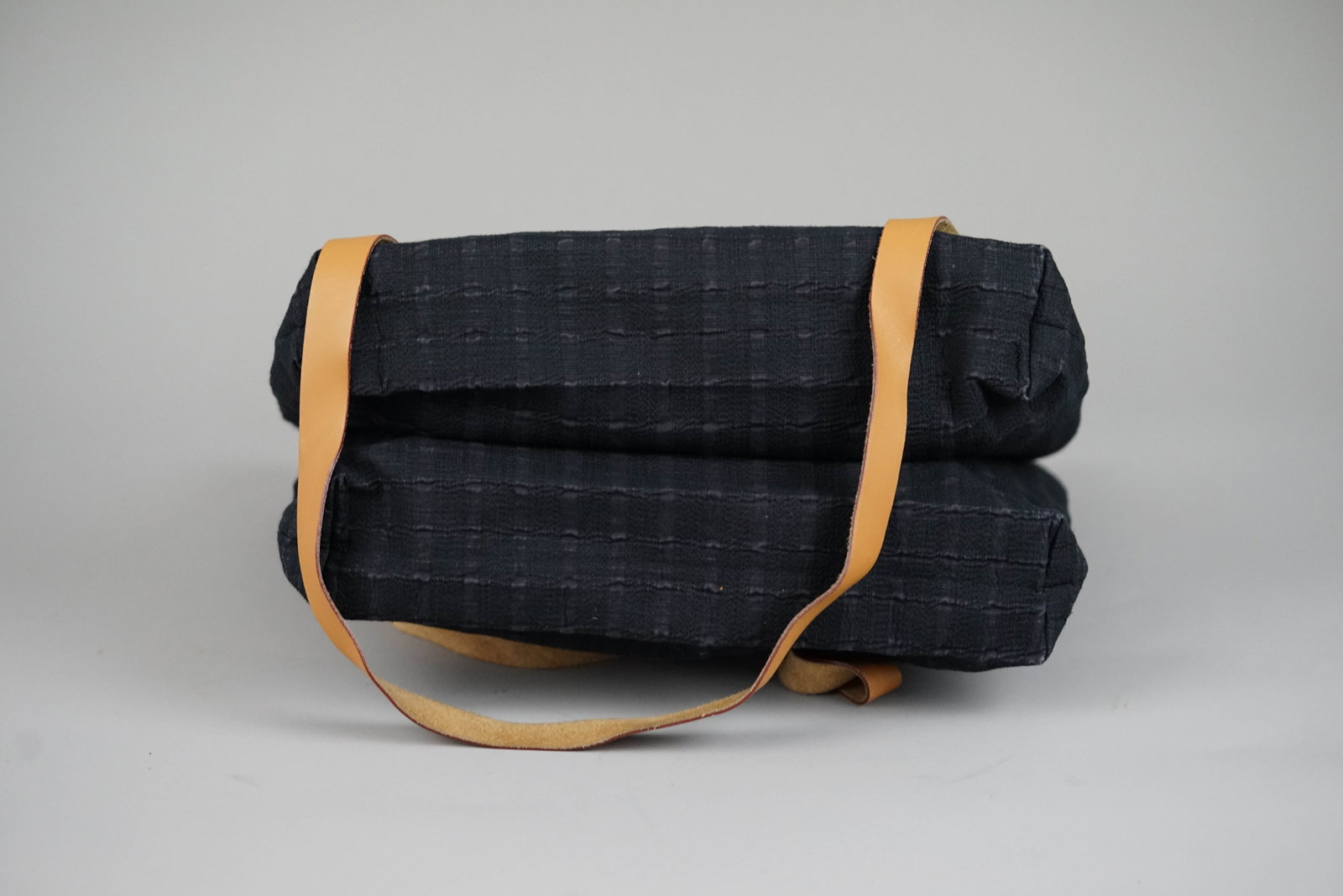 HERMES AMEDA BACA BADUPOCHE TOTE BAG CANVAS BLACK - 9