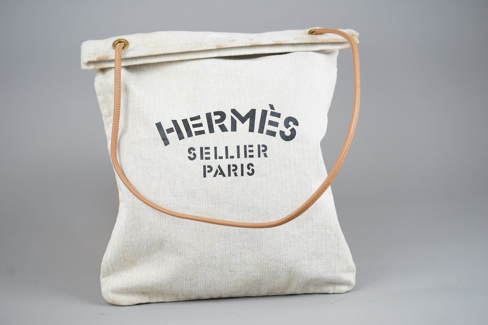 HERMES ALINE MM SHOULDER BAG CANVAS IVORY - 2