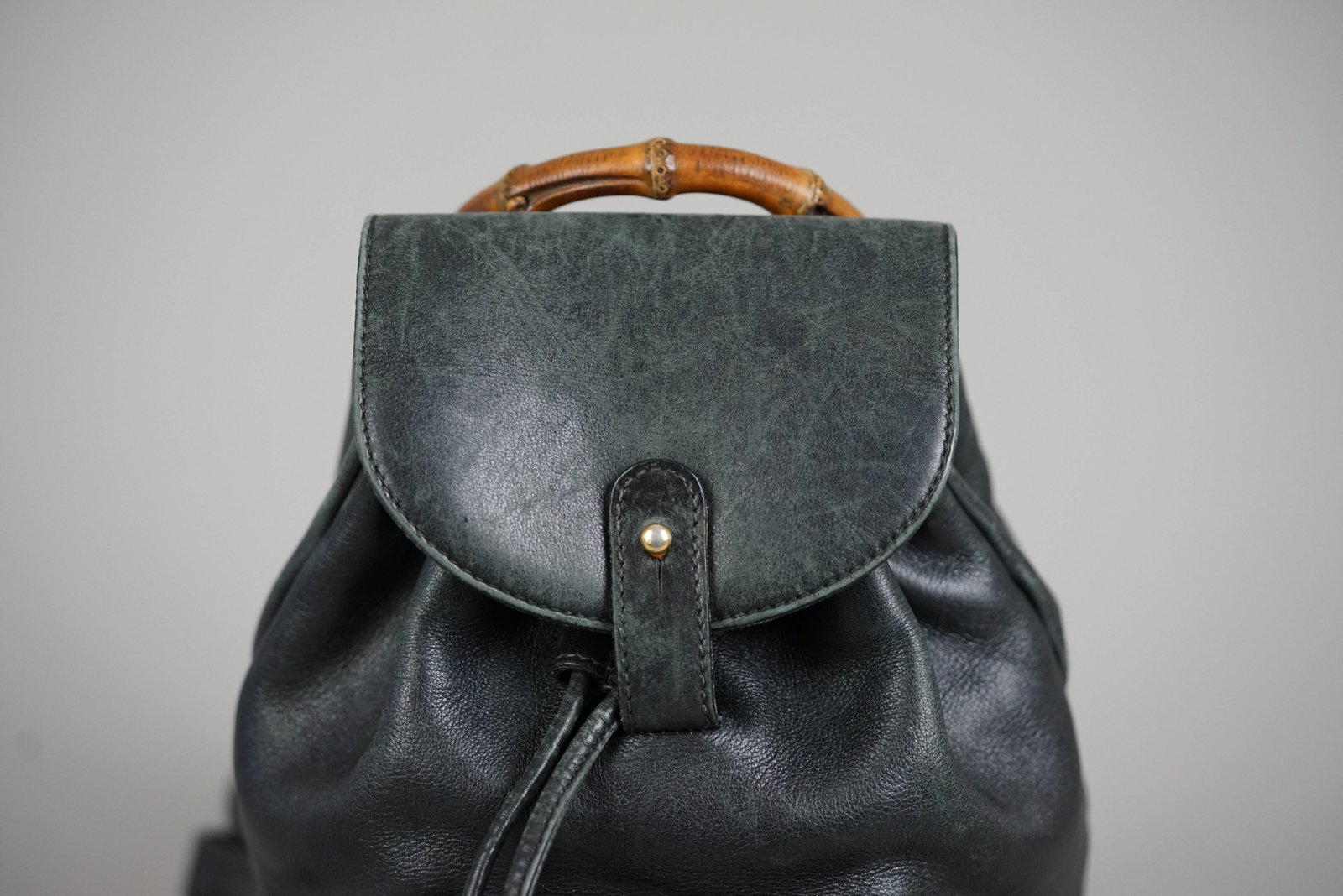GUCCI BAMBOO BACKPACK LEATHER 0030 BLACK - 4