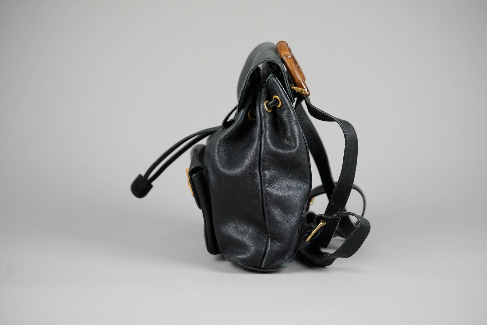 GUCCI BAMBOO BACKPACK LEATHER 0030 BLACK - 7