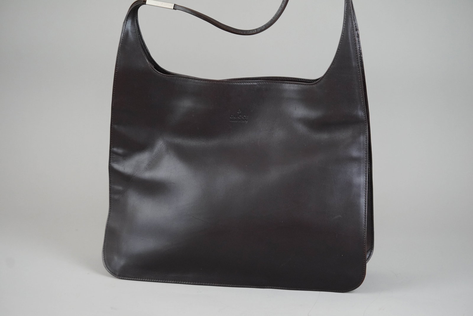 GUCCI SHOULDER BAG LEATHER 002058 BROWN - 3
