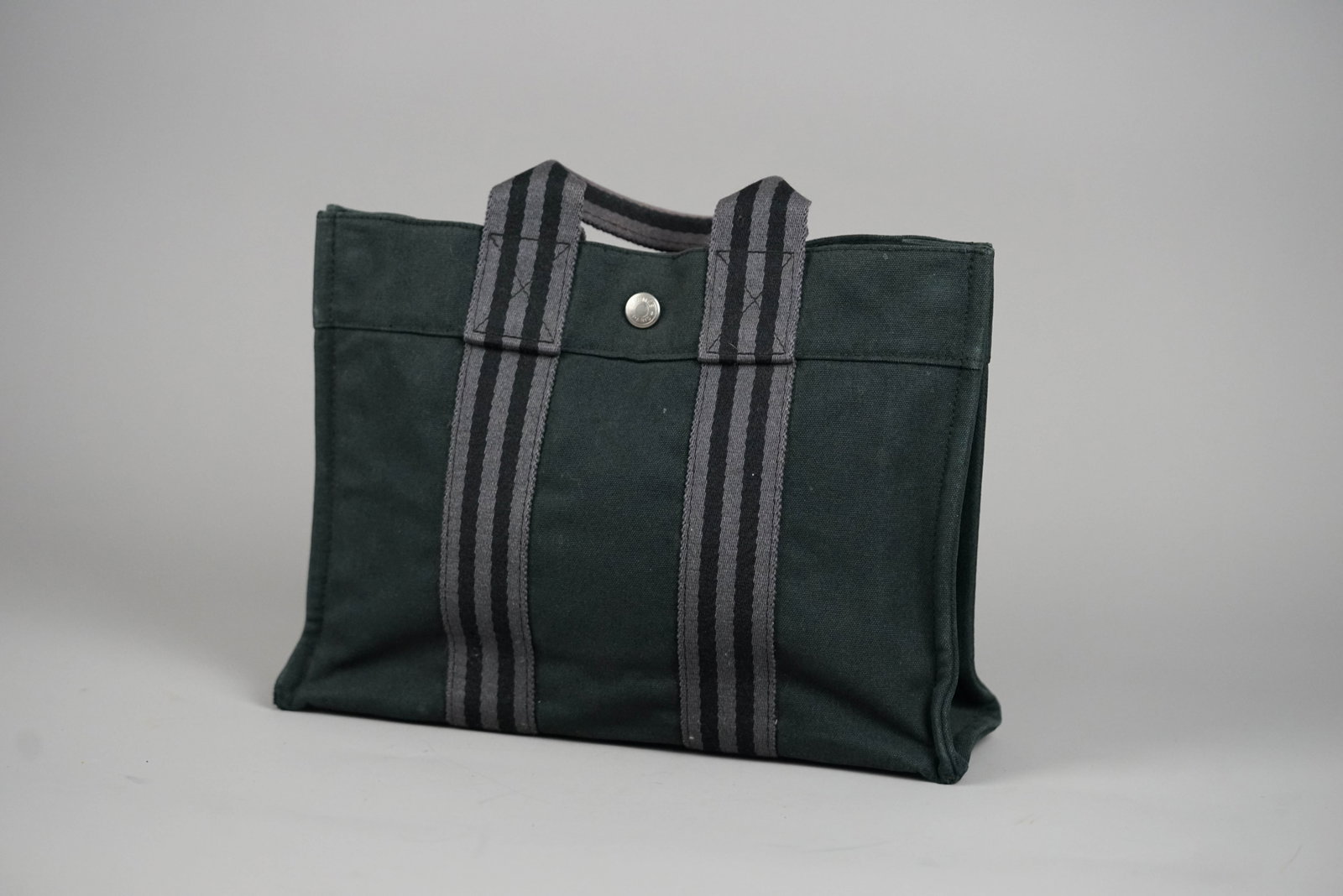 HERMES PM HANDBAG CANVAS TWO-TONE - 3