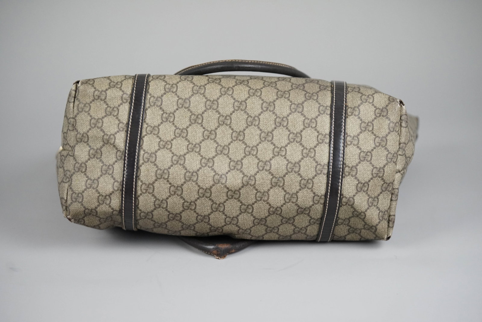 GUCCI GG SUPREME TOTE BAG PVC 524947 BROWN - 10