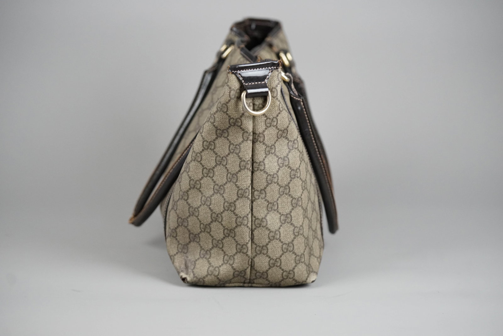 GUCCI GG SUPREME TOTE BAG PVC 524947 BROWN - 8