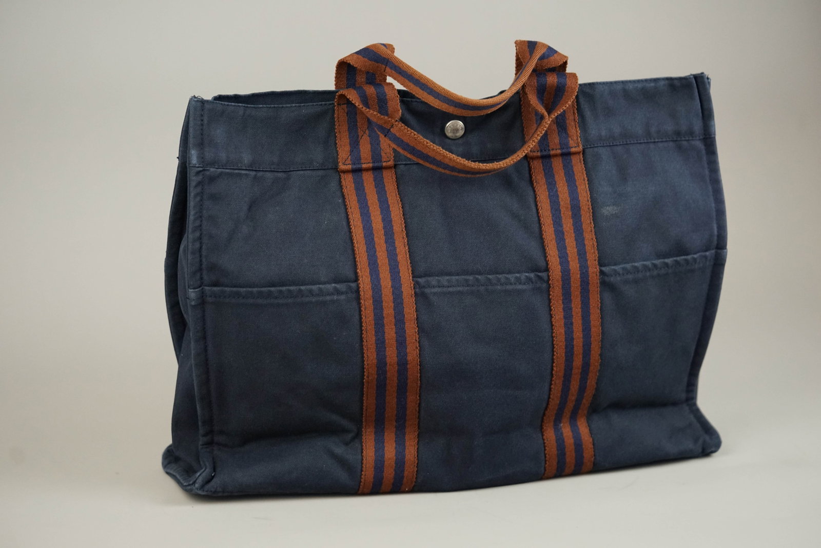 HERMES MM TOTE BAG CANVAS TWO-TONE - 2