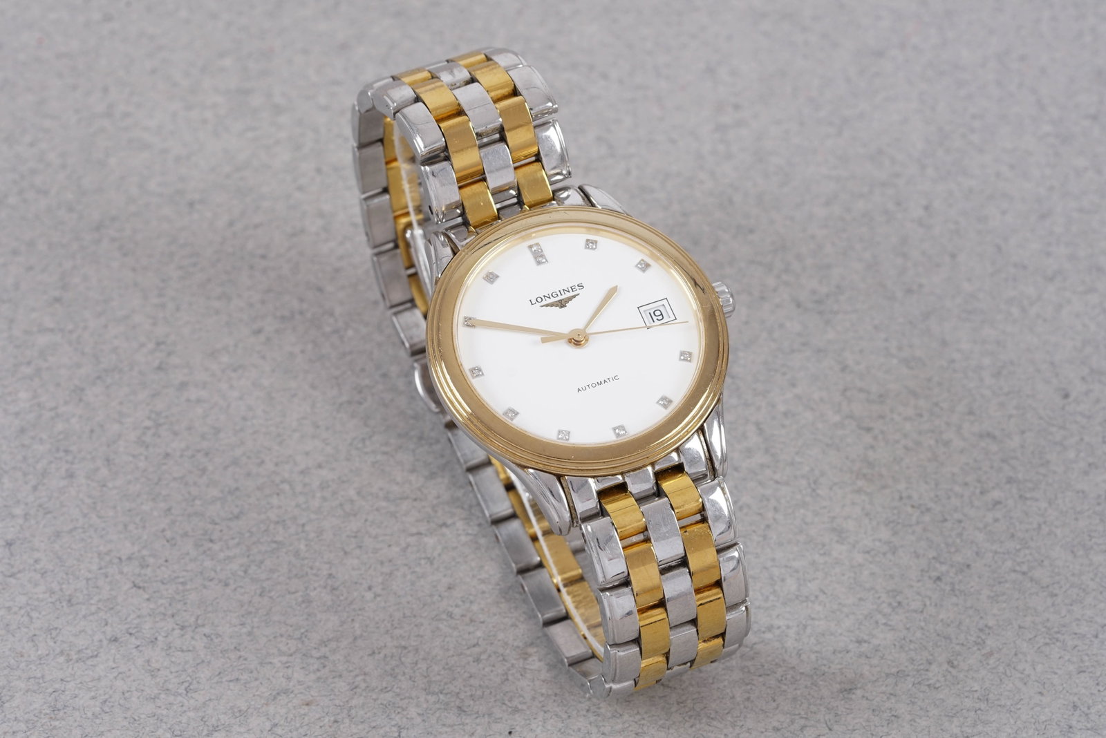 LONGINES DIAMOND AUTOMATIC DATE W/ BOX REF. L4.774.3 - 3