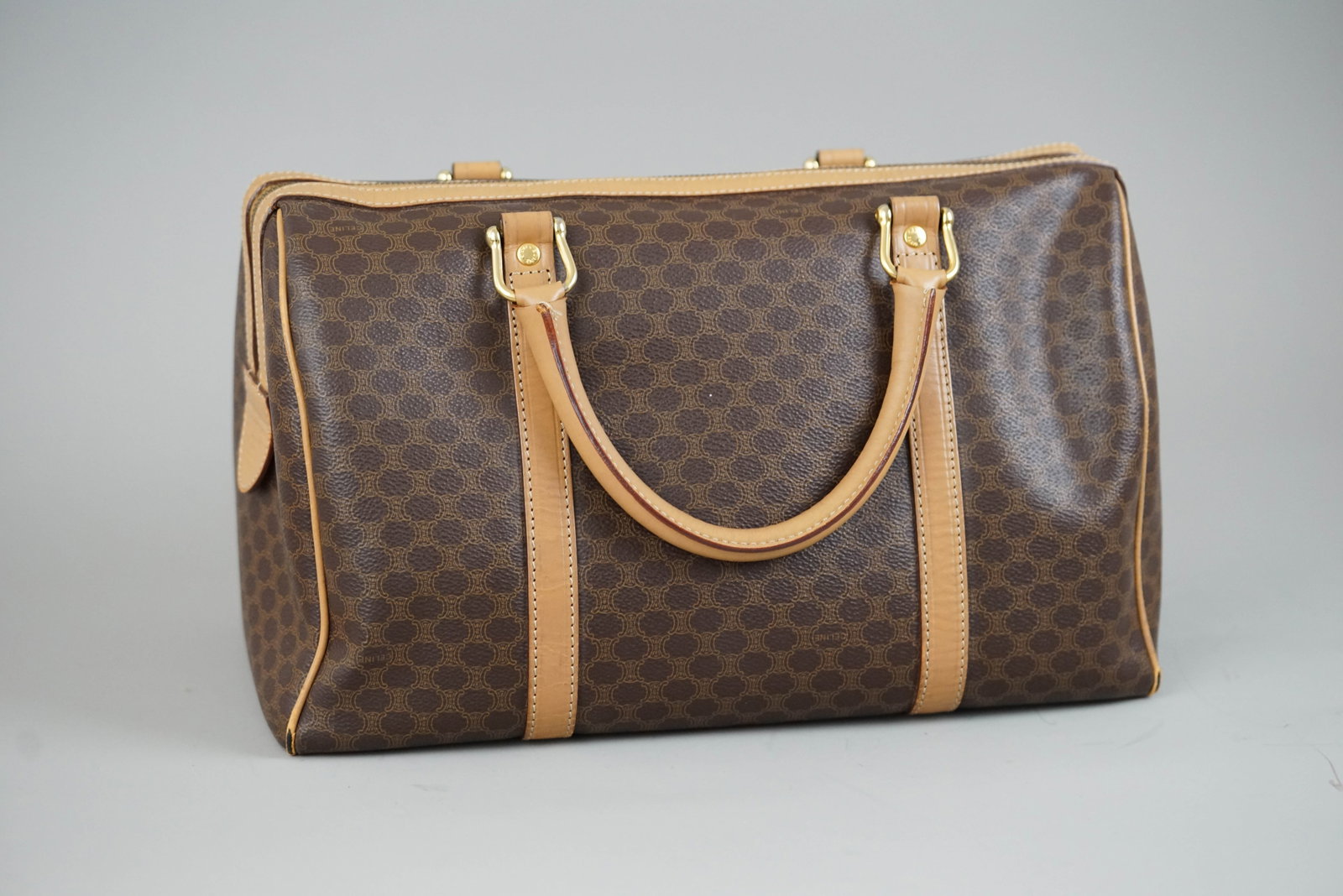 CELINE MACADAM HANDBAG BROWN - 6