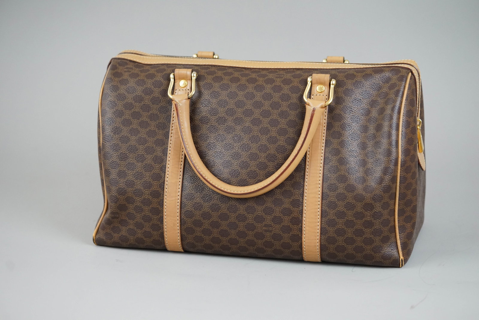 CELINE MACADAM HANDBAG BROWN - 7