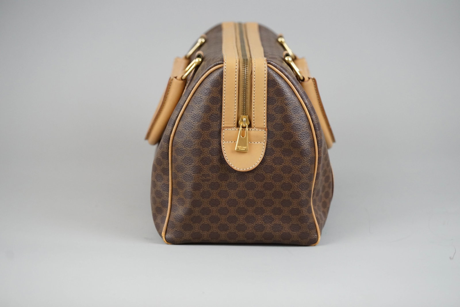 CELINE MACADAM HANDBAG BROWN - 8