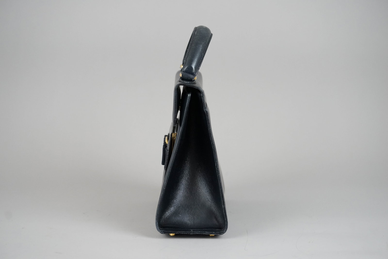SALVATORE FERRAGAMO VARA HANDBAG LEATHER NAVY - 5
