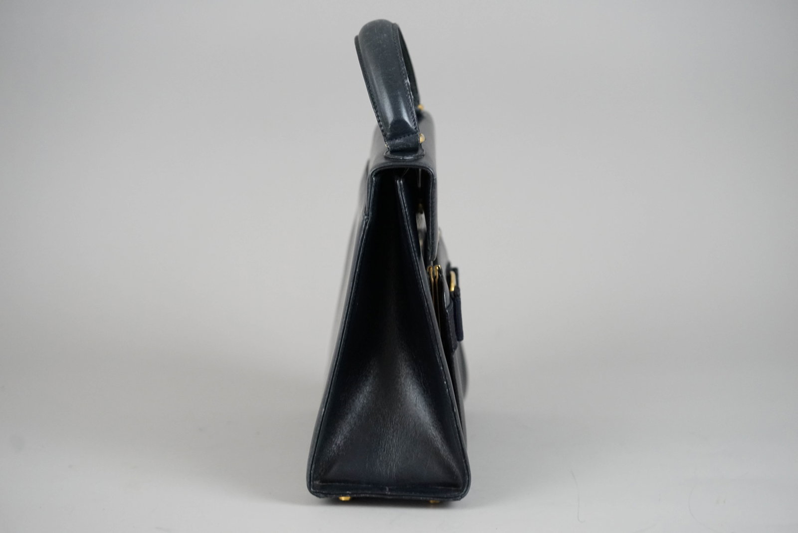 SALVATORE FERRAGAMO VARA HANDBAG LEATHER NAVY - 7