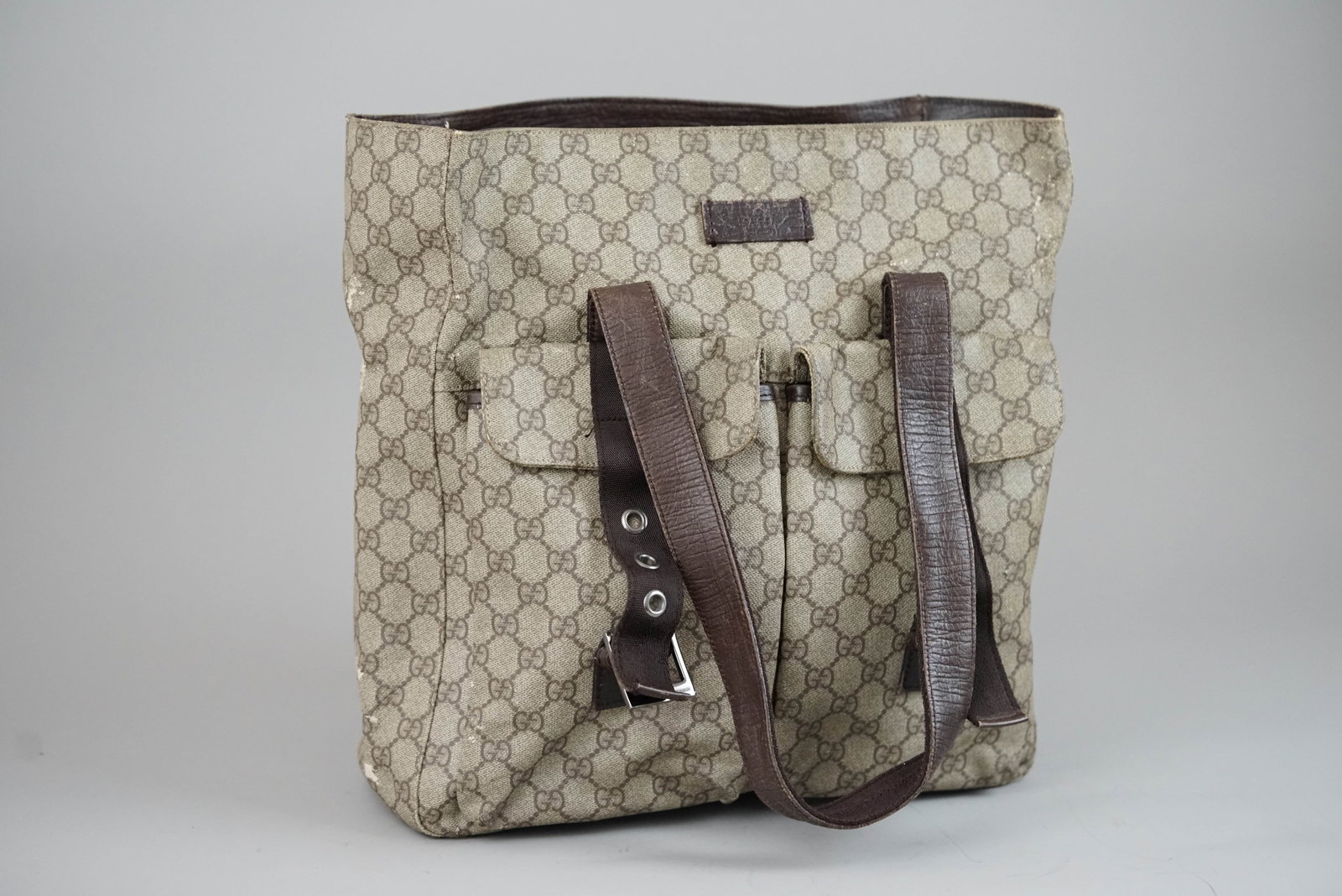 GUCCI GG SUPREME TOTE BAG 213317 BROWN - 2