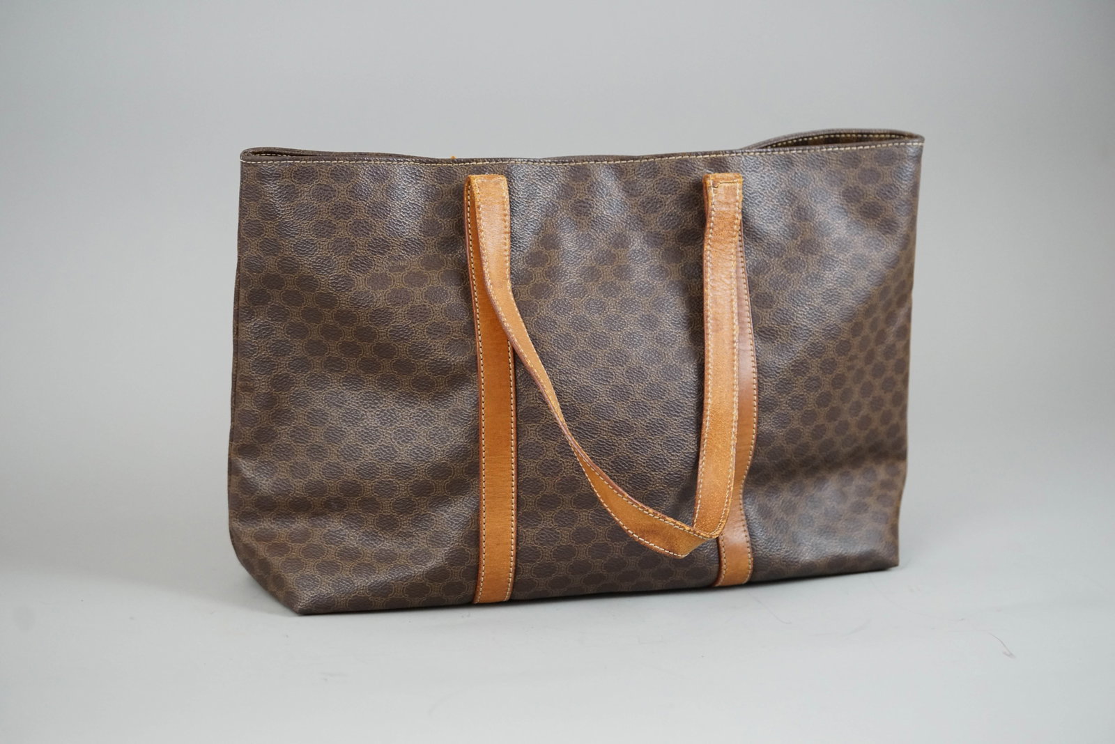 CELINE MACADAM TOTE BAG BROWN - 2