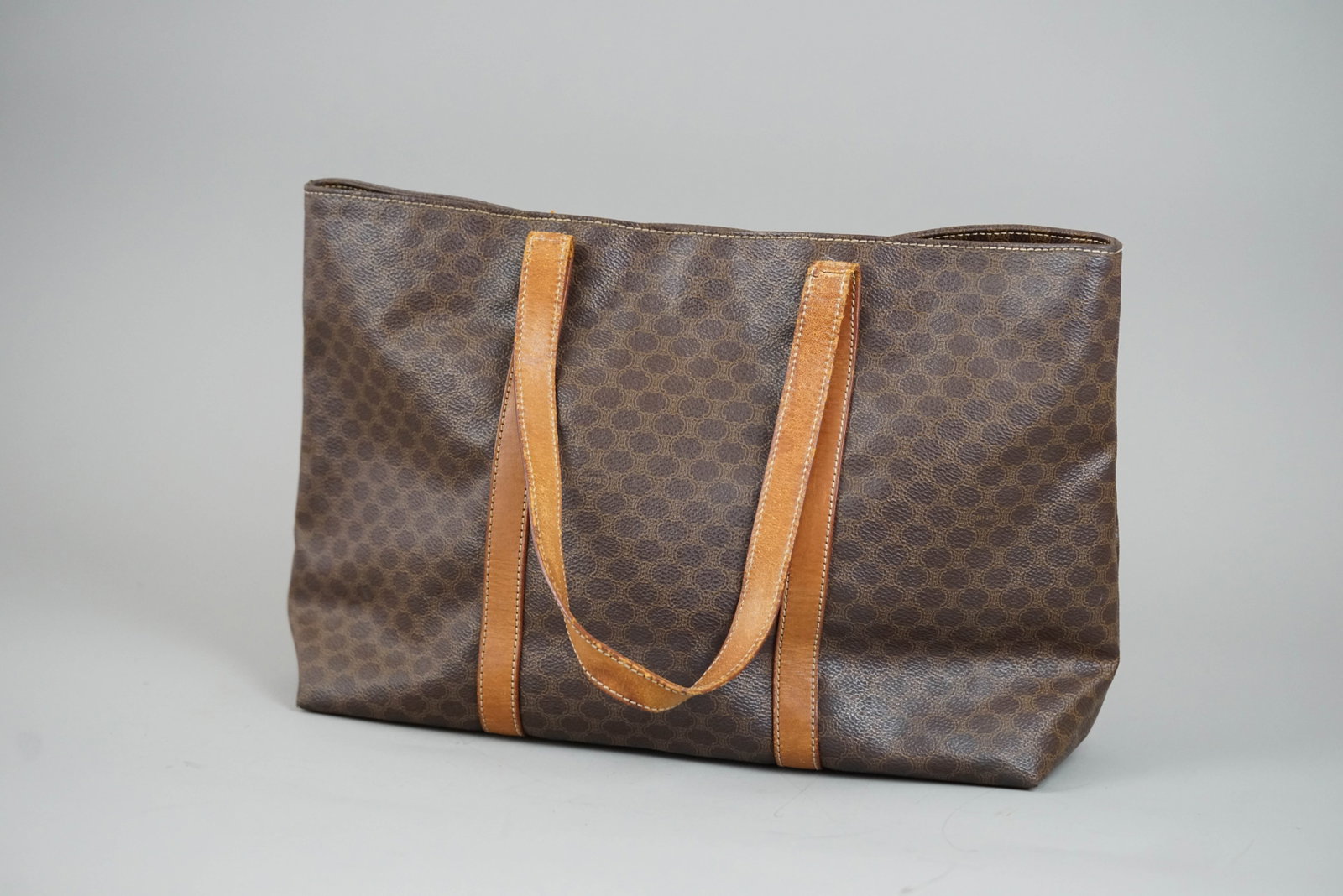 CELINE MACADAM TOTE BAG BROWN - 3