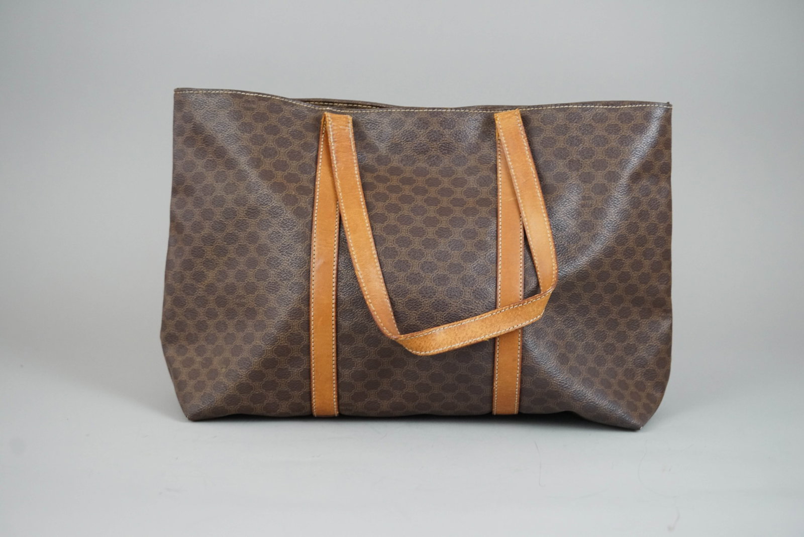 CELINE MACADAM TOTE BAG BROWN - 5