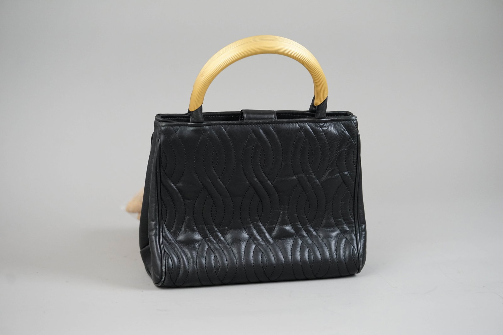 FENDI HANDBAG LEATHER BLACK - 2