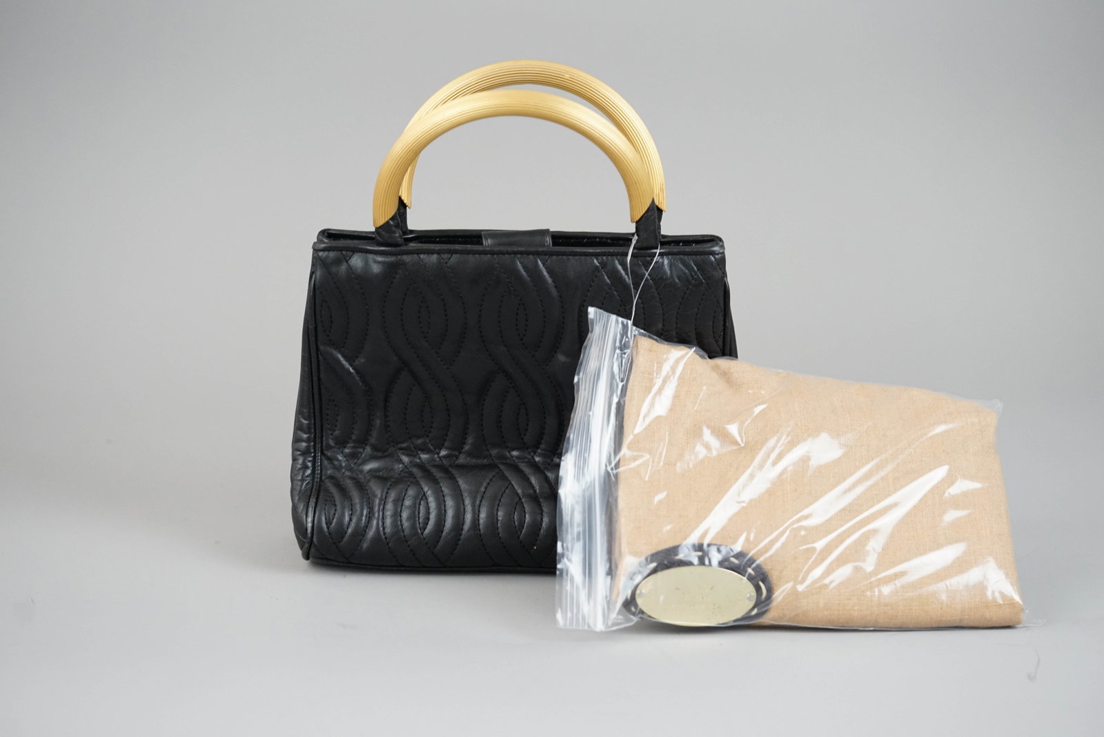 FENDI HANDBAG LEATHER BLACK - 5