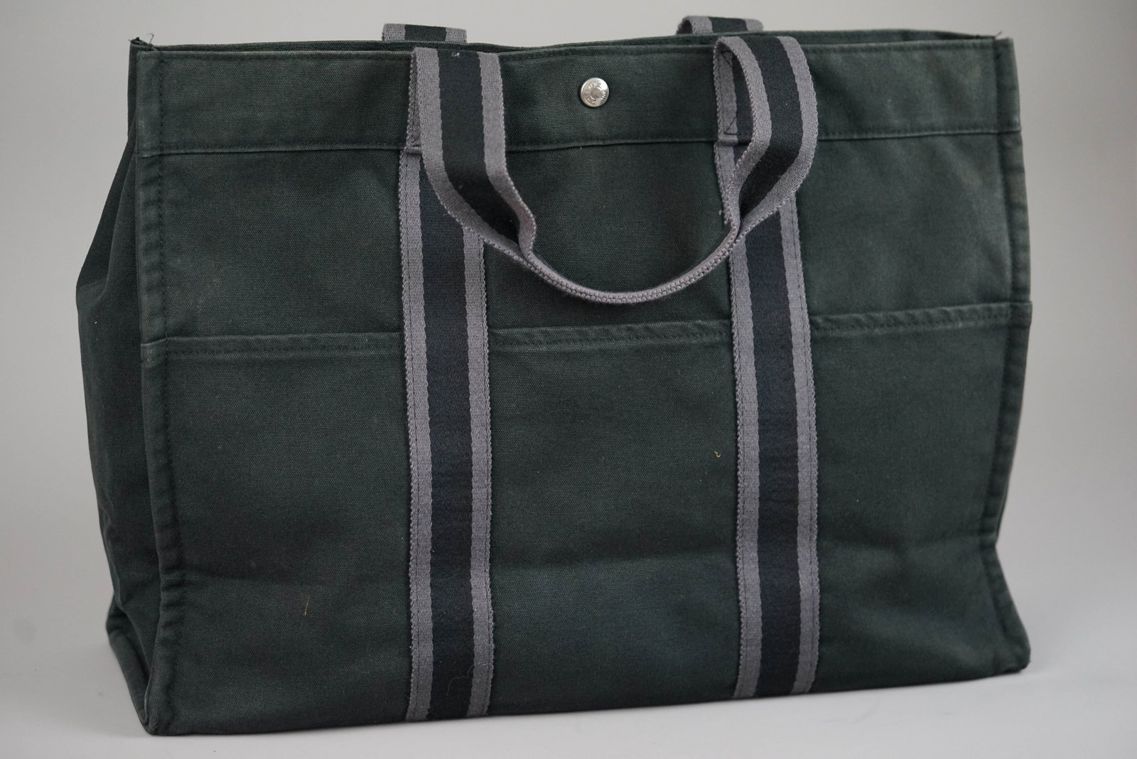 HERMES GM TOTE BAG CANVAS TWO-TONE - 2