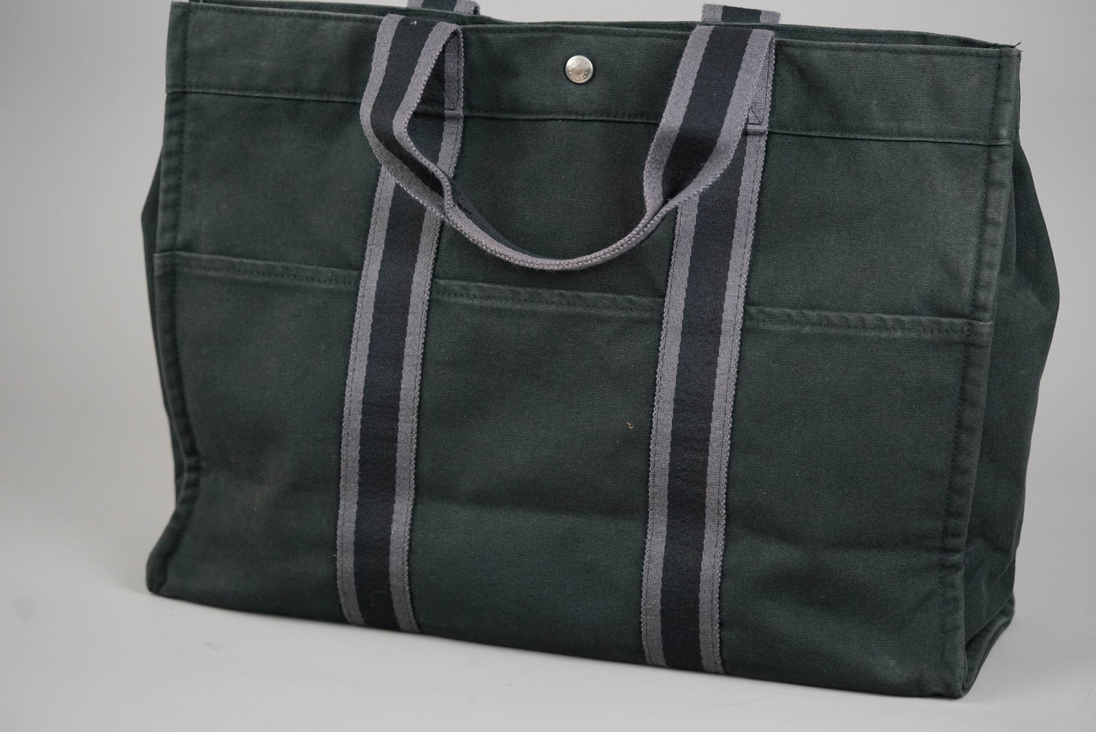 HERMES GM TOTE BAG CANVAS TWO-TONE - 3