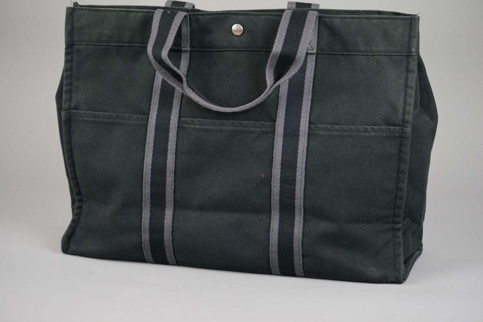 HERMES GM TOTE BAG CANVAS TWO-TONE - 4