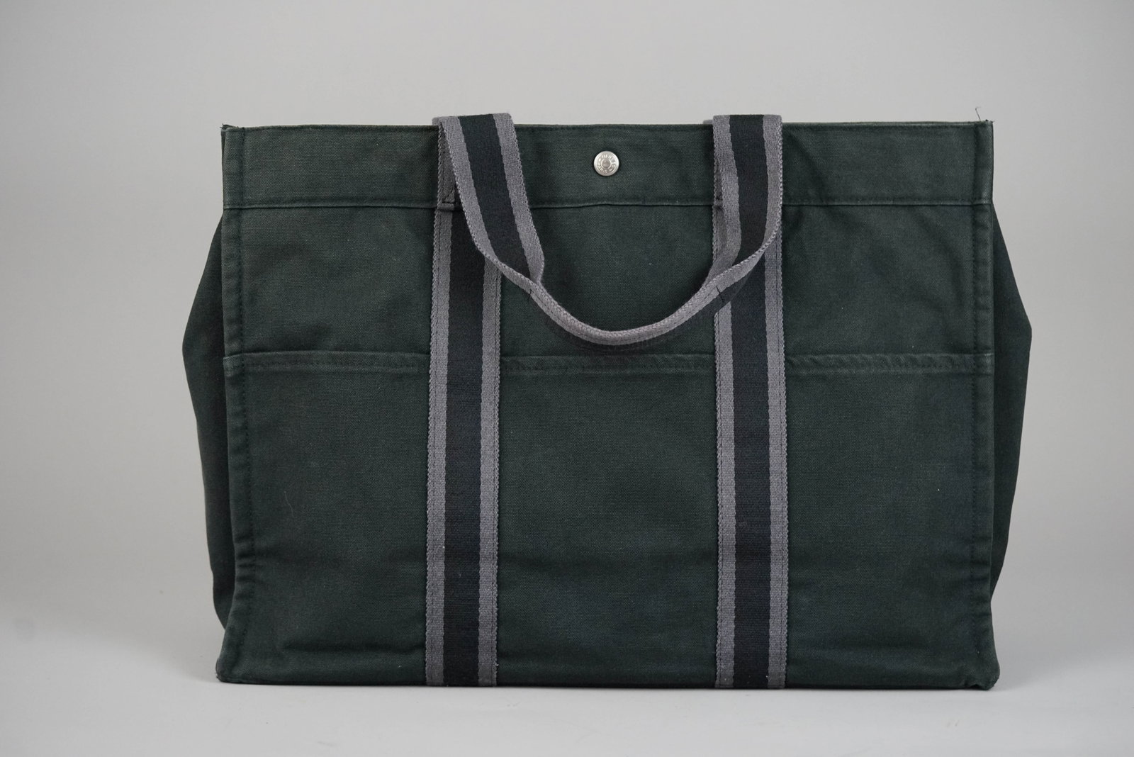 HERMES GM TOTE BAG CANVAS TWO-TONE - 6