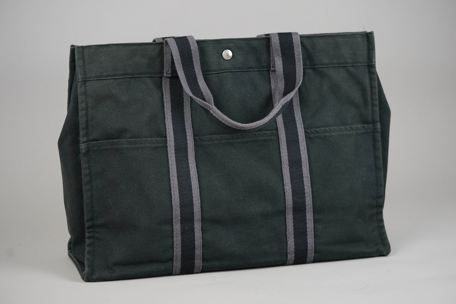 HERMES GM TOTE BAG CANVAS TWO-TONE - 7