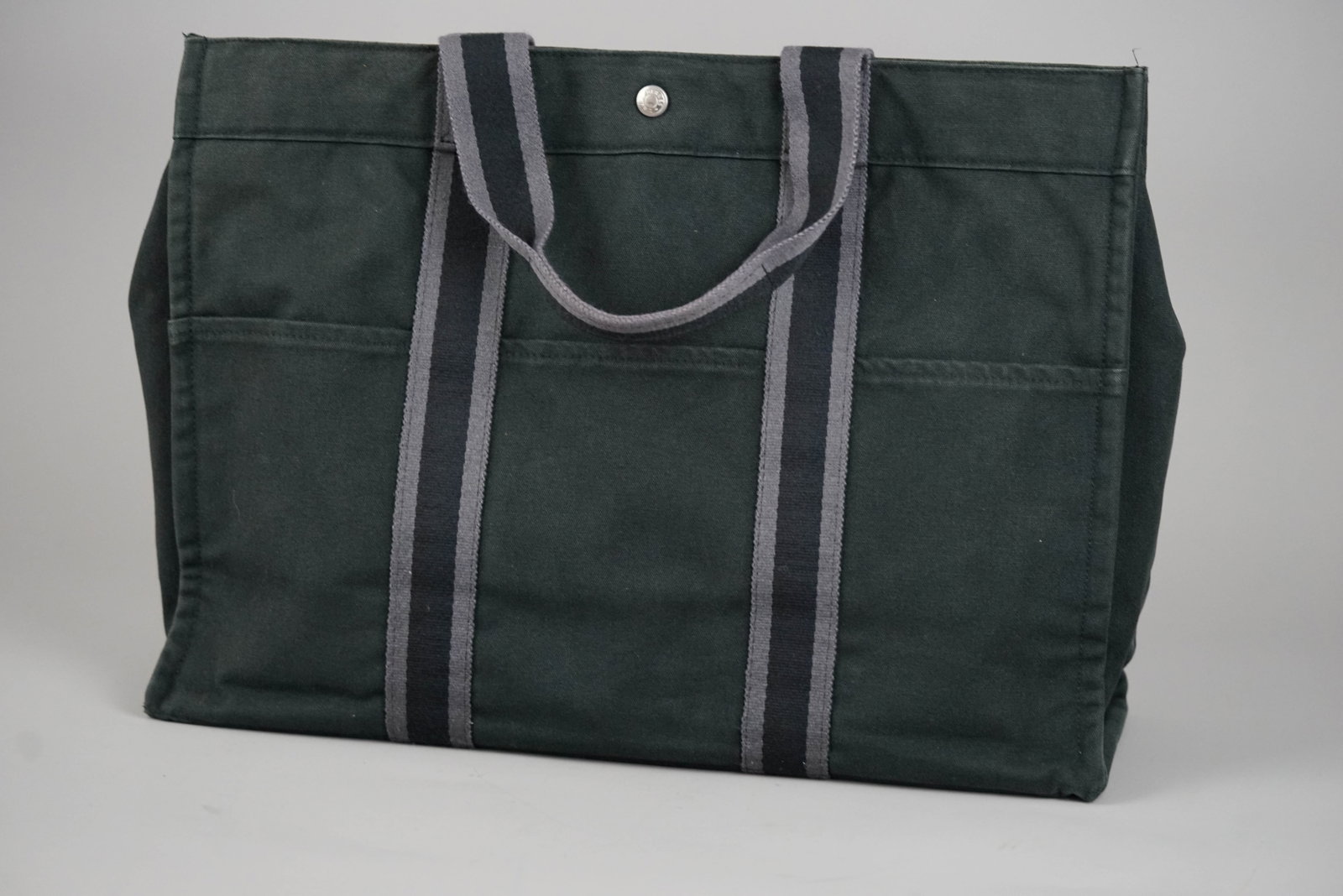 HERMES GM TOTE BAG CANVAS TWO-TONE - 8