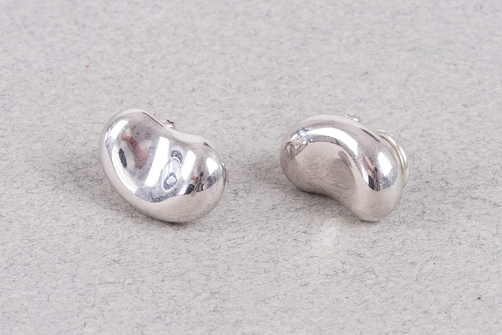 TIFFANY & CO ELSA PERETTI BEAN EARRINGS 925 STERLING SILVER - 3
