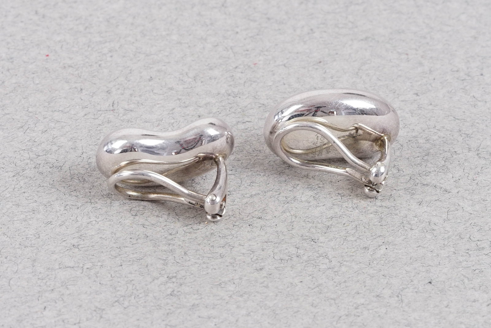 TIFFANY & CO ELSA PERETTI BEAN EARRINGS 925 STERLING SILVER - 4