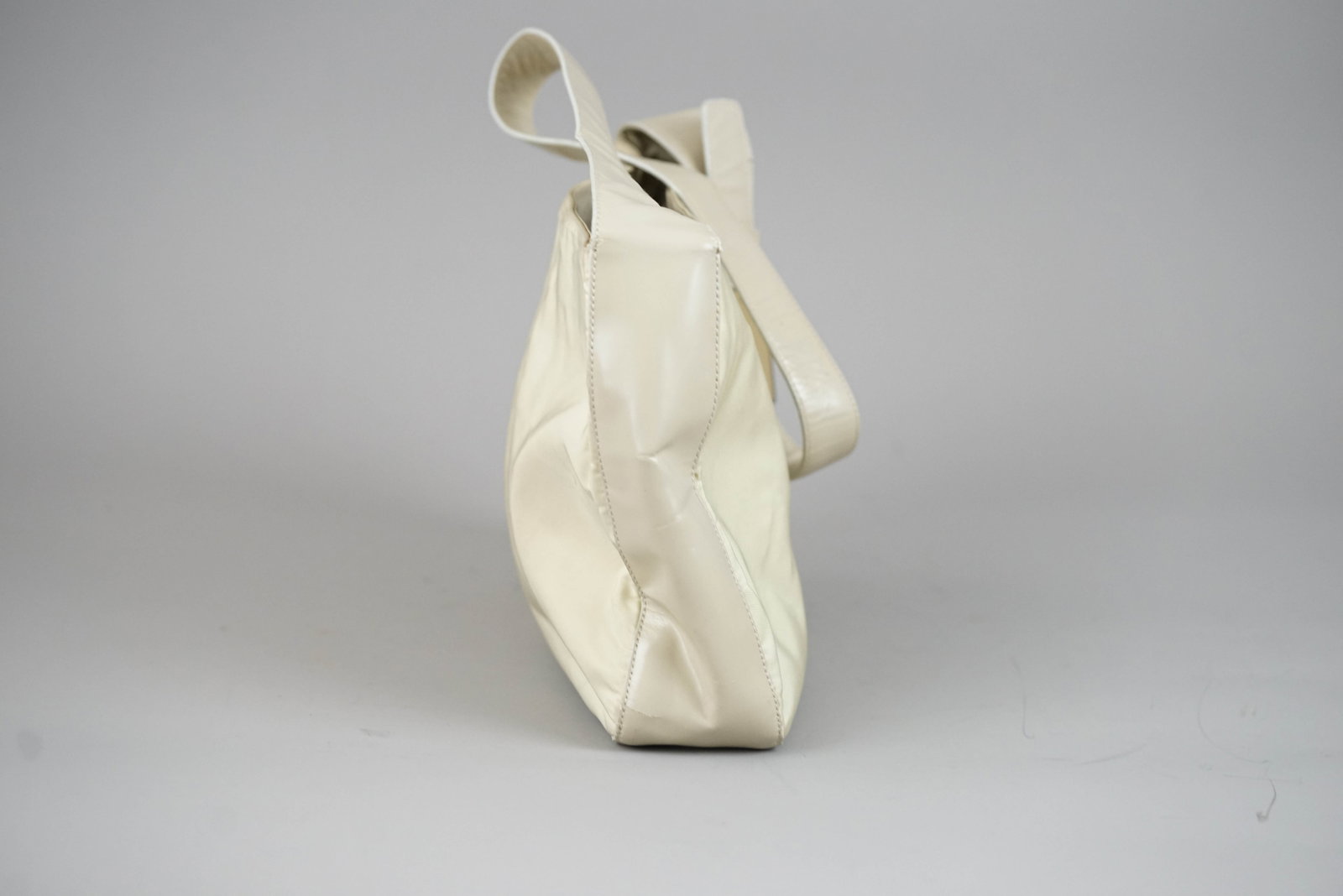 PRADA SHOULDER BAG NYLON LEATHER BEIGE - 4