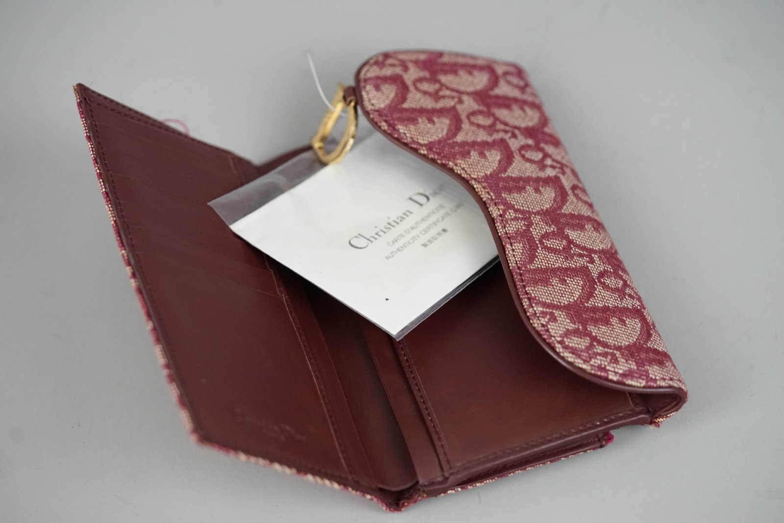 DIOR TROTTER WALLET CANVAS 1021 BORDEAUX GALA - 2