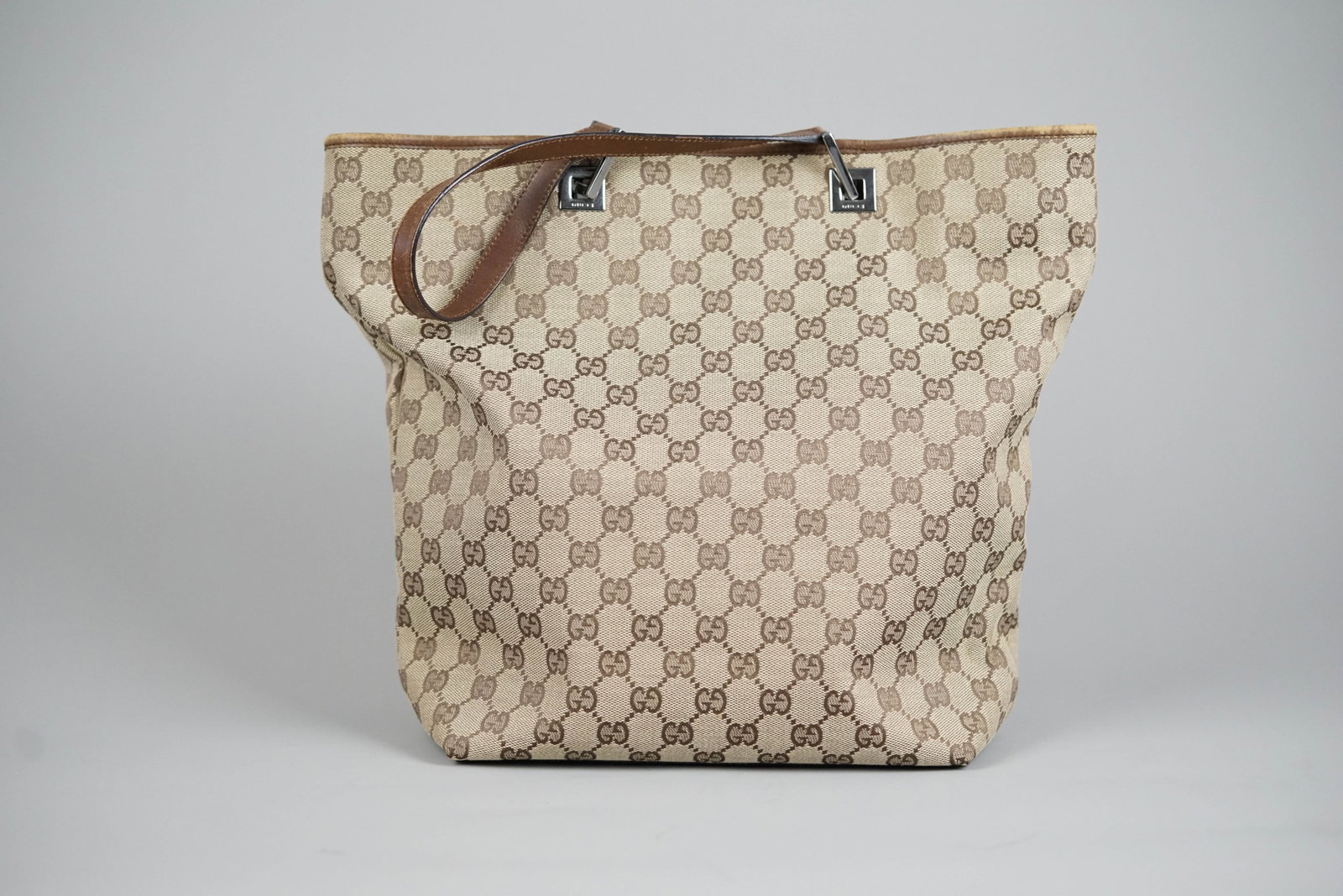 GUCCI GG CANVAS TOTE BAG CANVAS 3444 BROWN - 5