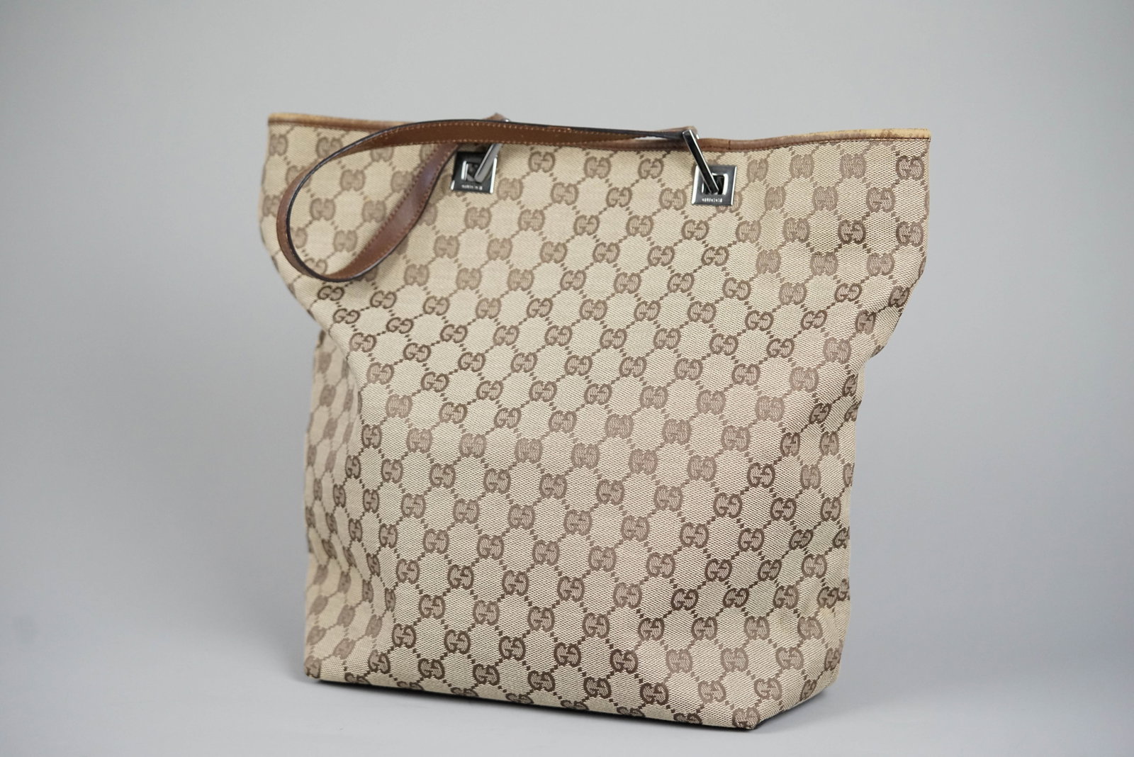 GUCCI GG CANVAS TOTE BAG CANVAS 3444 BROWN - 7