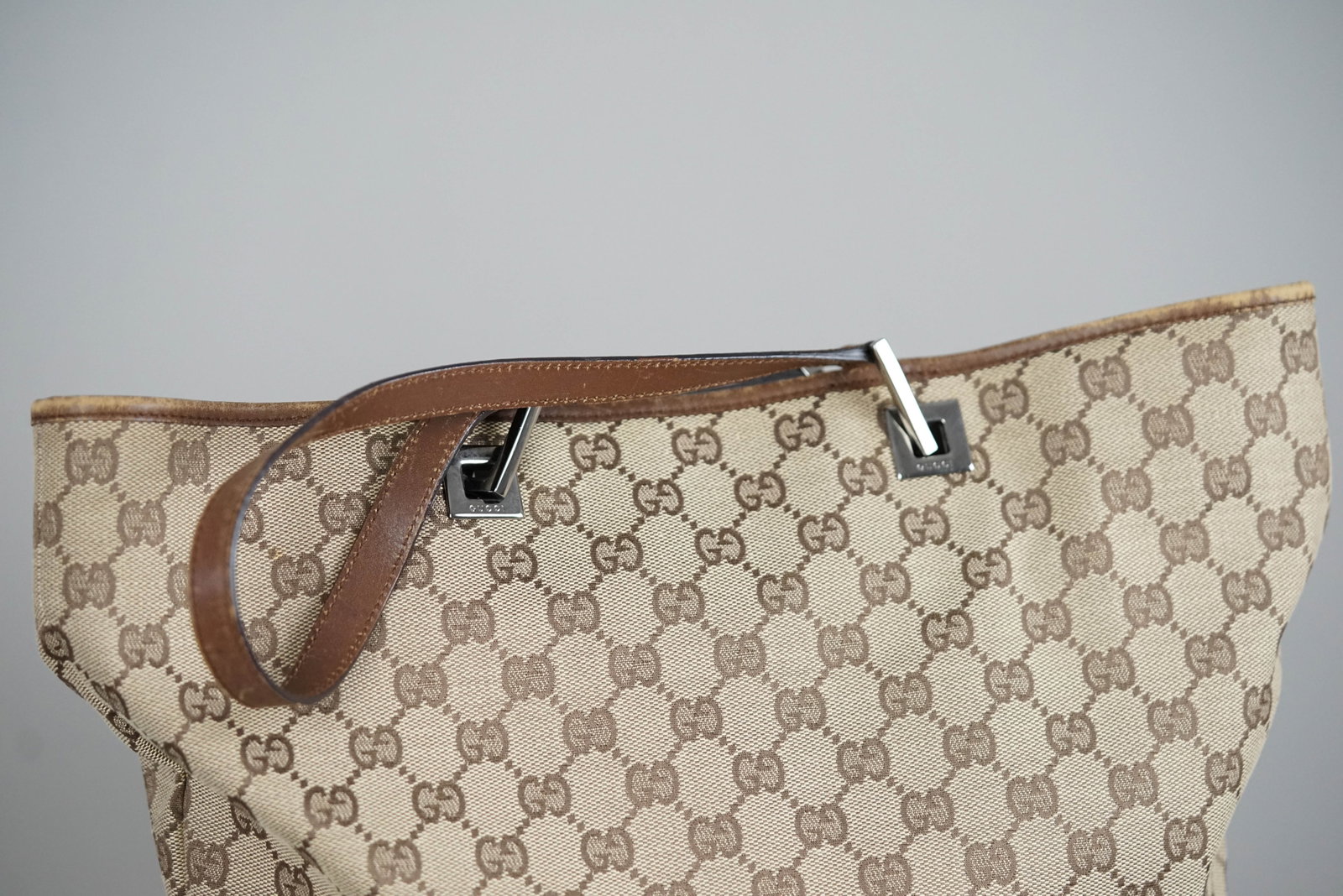 GUCCI GG CANVAS TOTE BAG CANVAS 3444 BROWN - 8