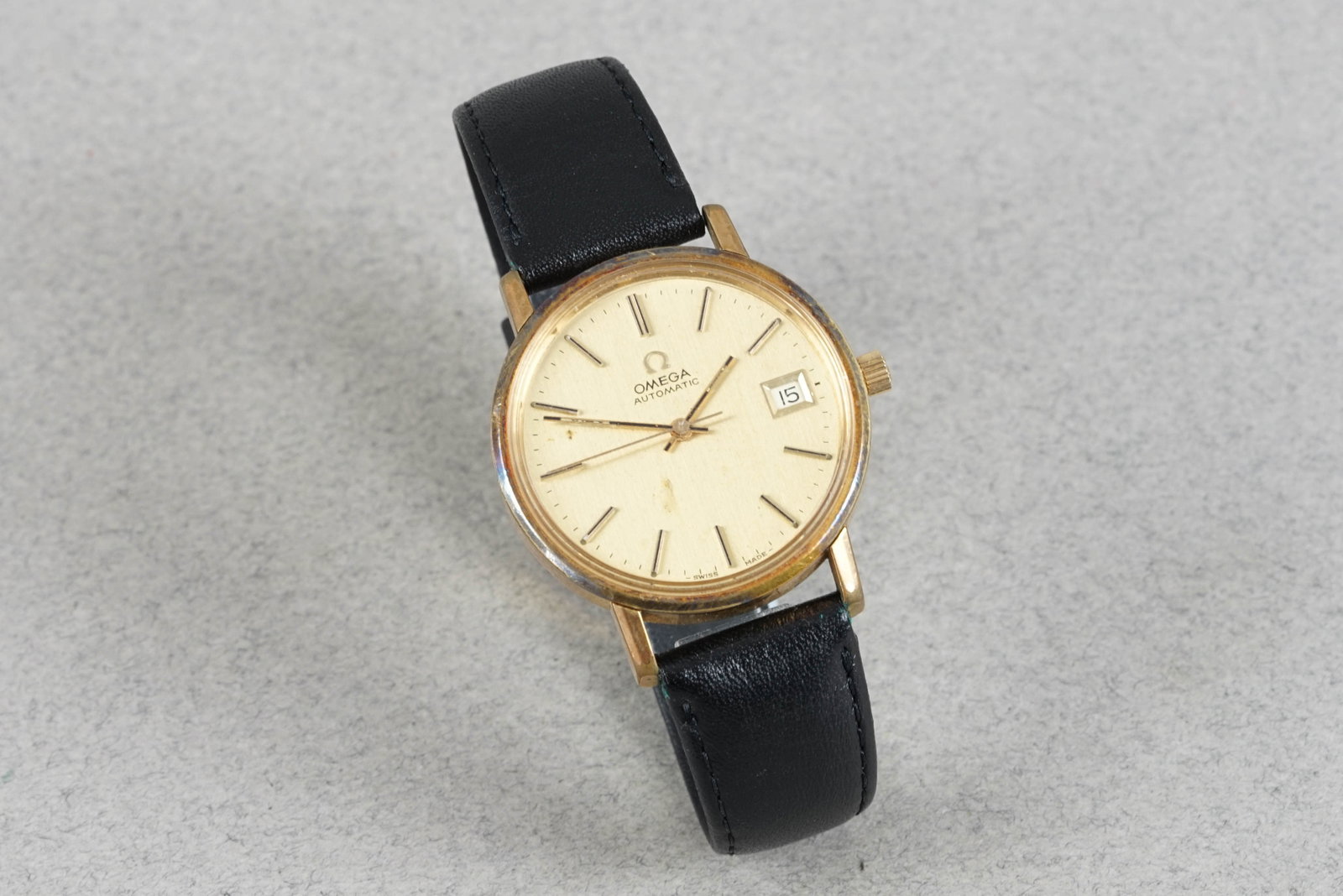 OMEGA AUTOMATIC DATE GOLD PLATED WRISTWATCH - 2