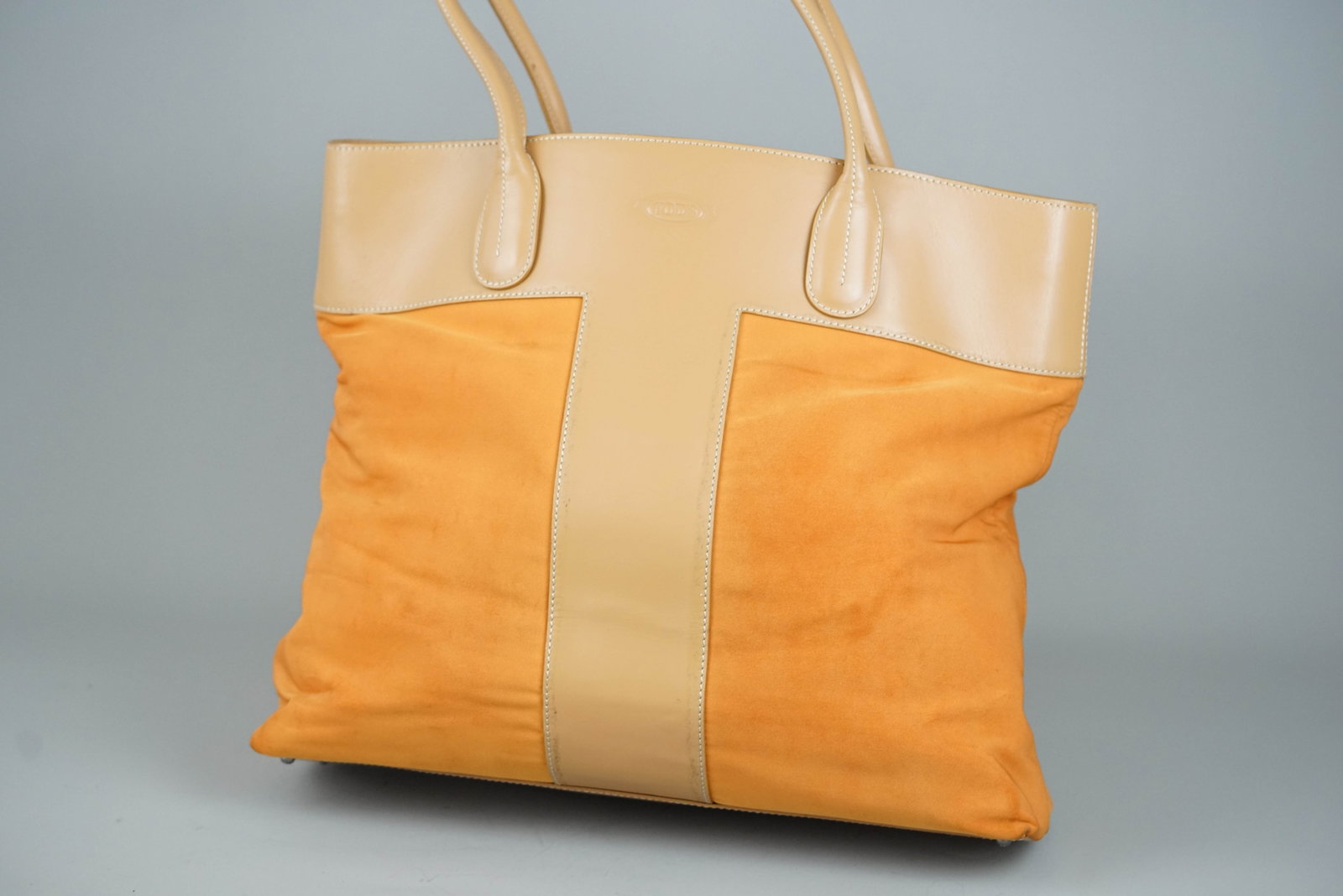 TOD’S TOTE BAG NYLON LEATHER TWO-TONE - 2