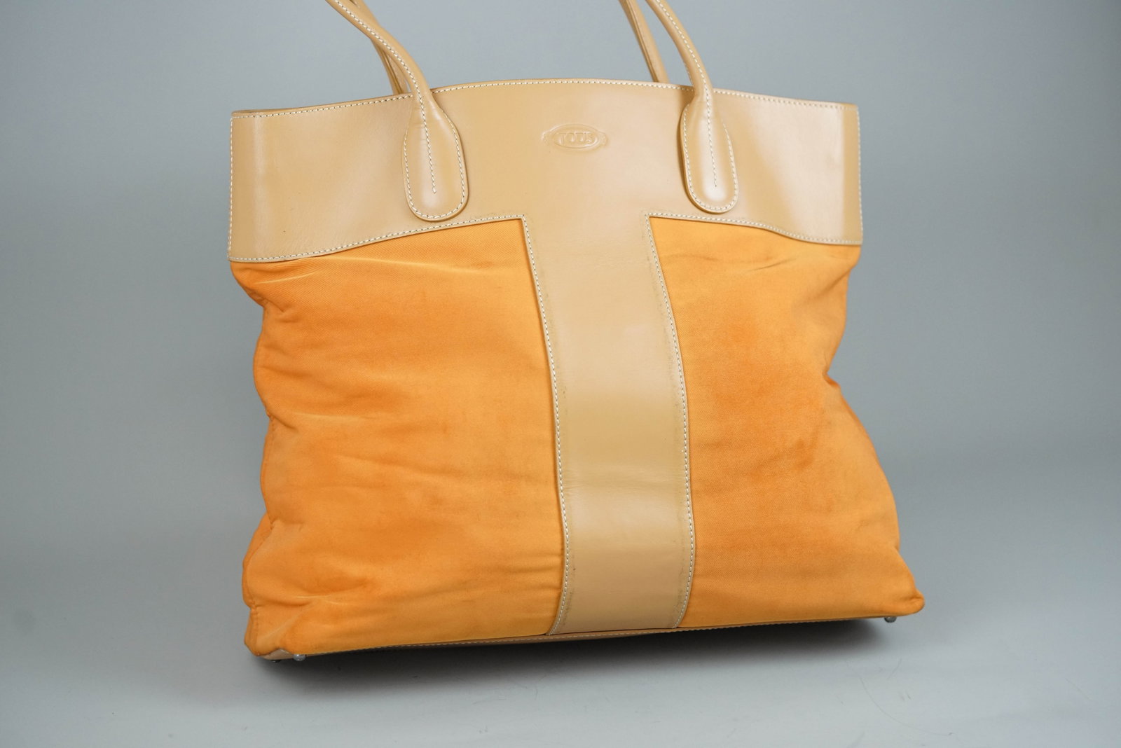 TOD’S TOTE BAG NYLON LEATHER TWO-TONE - 3