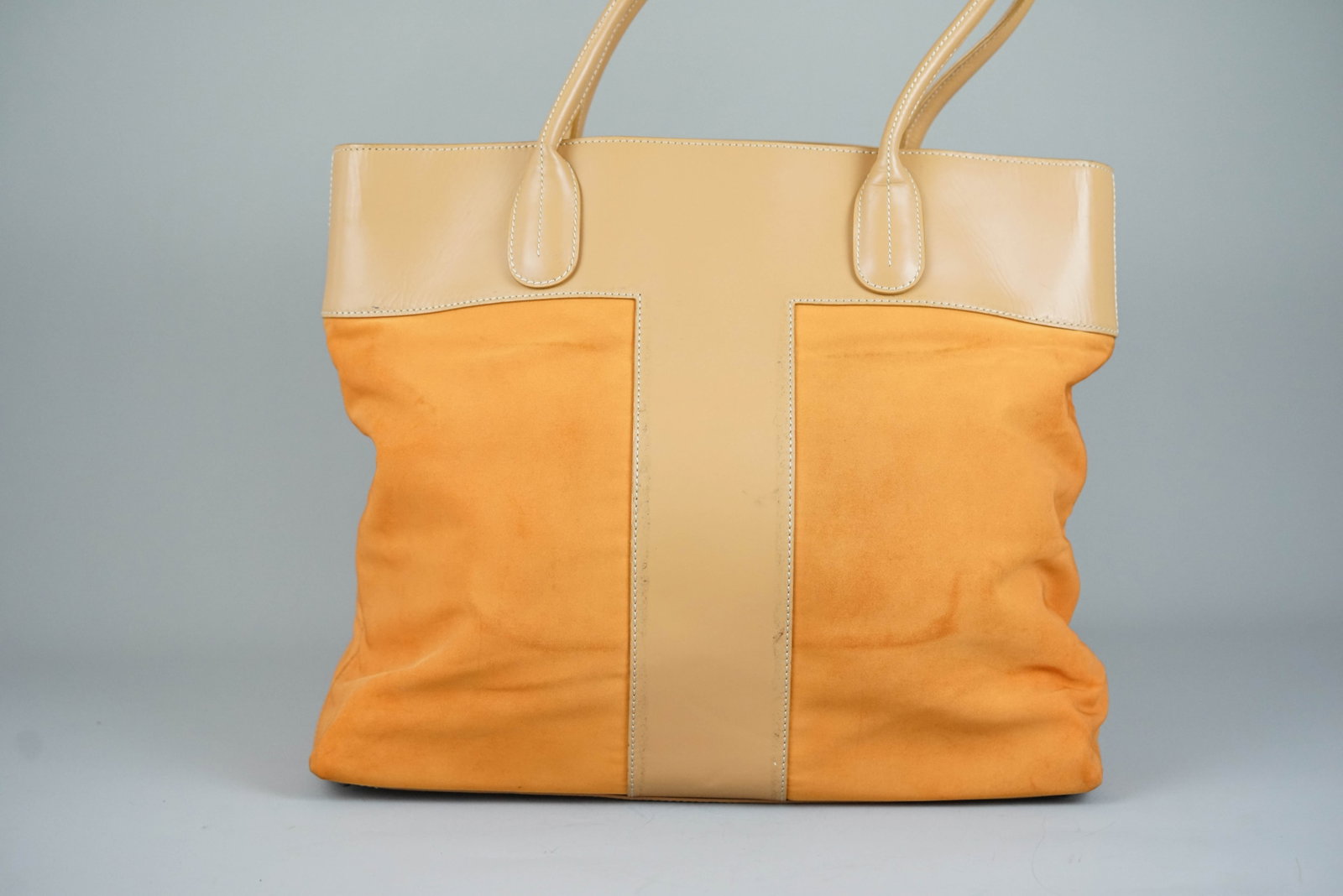 TOD’S TOTE BAG NYLON LEATHER TWO-TONE - 4