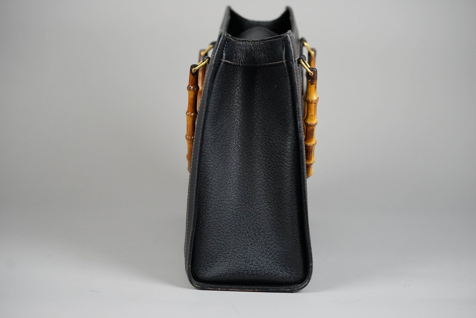 GUCCI BAMBOO HANDBAG LEATHER 0260 BLACK - 8