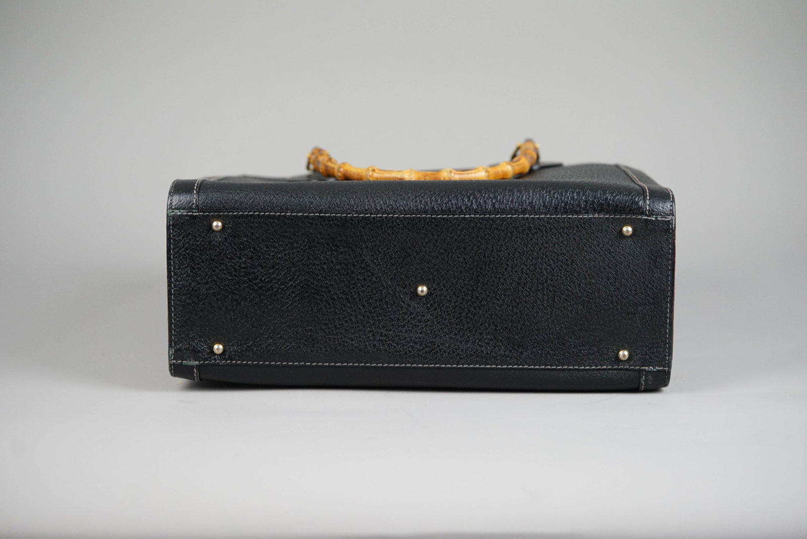 GUCCI BAMBOO HANDBAG LEATHER 0260 BLACK - 9
