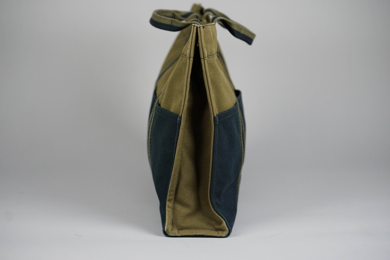 HERMES MM TOTE BAG CANVAS TWO-TONE - 4
