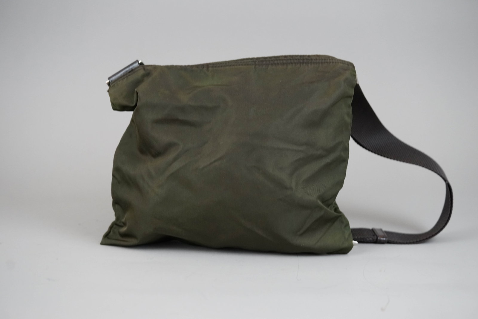 PRADA POCONO SHOULDER BAG NYLON KHAKI - 4