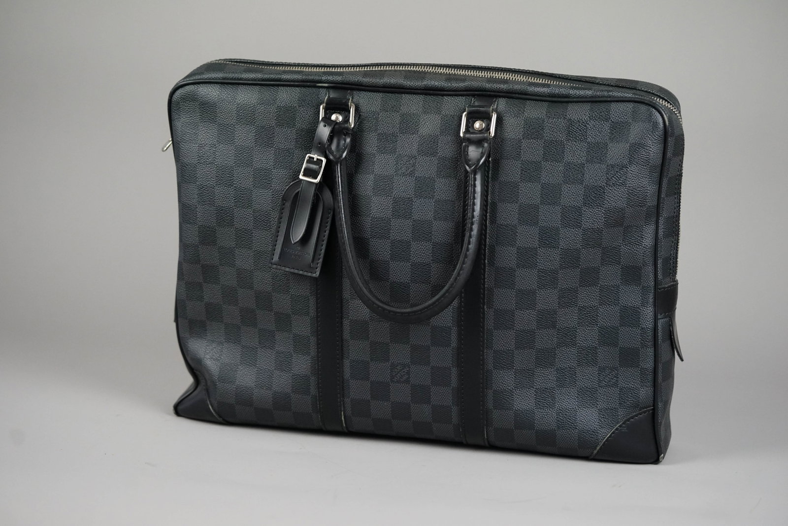 LOUIS VUITTON DAMIER GRAPHITE PORTE CLEMENT VOYAGE BRIEFCASE M41125 BA0112 CADENAS KEYS NAME TAG - 3